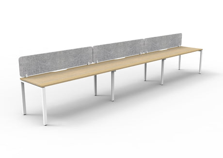 RL Infinity Profile Leg Single Sided Workstation with Grey Eco Panel Screen