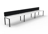RL Infinity Profile Leg Single Sided Workstation with Black Eco Panel Screen