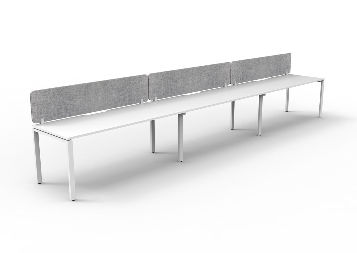 RL Infinity Profile Leg Single Sided Workstation with Grey Eco Panel Screen