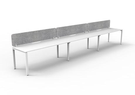 RL Infinity Profile Leg Single Sided Workstation with Grey Eco Panel Screen