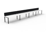 RL Infinity Profile Leg Single Sided Workstation with Black Eco Panel Screen