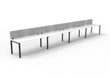RL Infinity Profile Leg Single Sided Workstation with Grey Eco Panel Screen