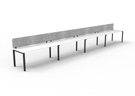 RL Infinity Profile Leg Single Sided Workstation with Grey Eco Panel Screen