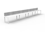 RL Infinity Profile Leg Single Sided Workstation with Grey Eco Panel Screen