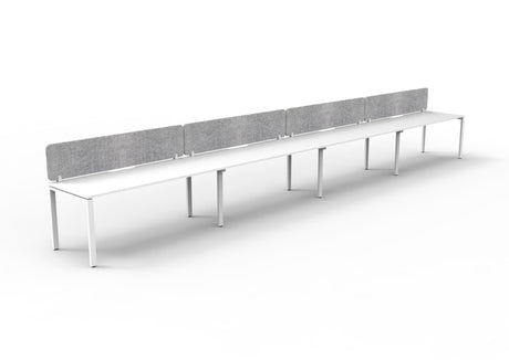 RL Infinity Profile Leg Single Sided Workstation with Grey Eco Panel Screen