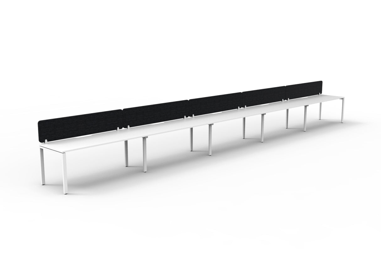 RL Infinity Profile Leg Single Sided Workstation with Black Eco Panel Screen