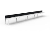 RL Infinity Profile Leg Single Sided Workstation with Black Eco Panel Screen