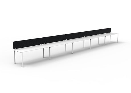 RL Infinity Profile Leg Single Sided Workstation with Black Eco Panel Screen