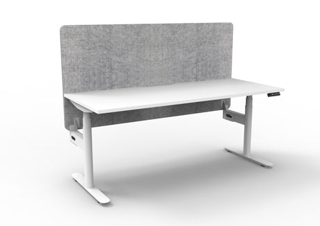 RL Halo Plus Motorized Height Adjustable Desk with Grey Eco Panel Screen