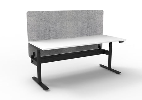 RL Halo Plus Motorized Height Adjustable Desk with Grey Eco Panel Screen