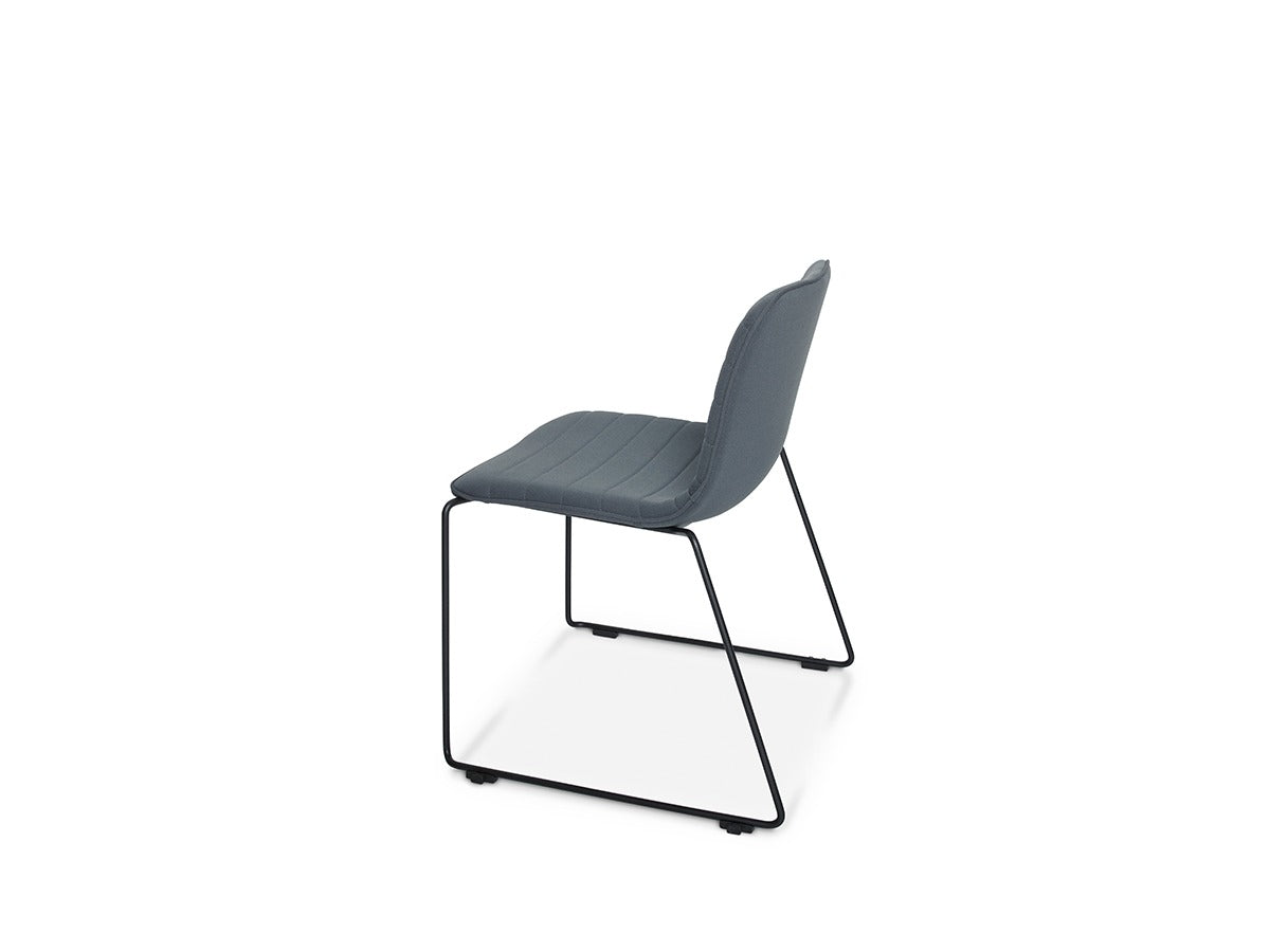 OL Smooth Fabric Upholstered Sled Base Breakout Chair