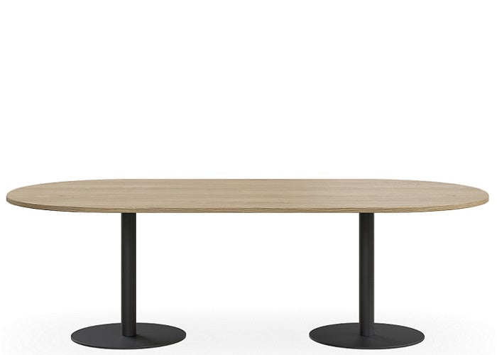 DD Duo Verse Black Metal Base Boardroom Table