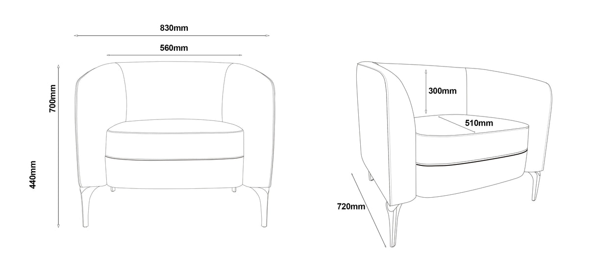 RL Liso PU Leather Upholstered 1 Seater Breakout Sofa