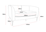 RL Liso PU Leather Upholstered 2 Seater Breakout Sofa