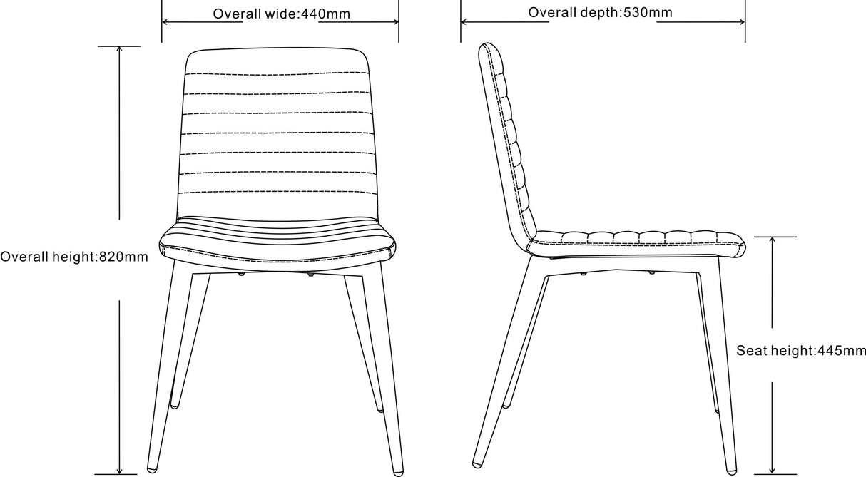 RL Pixel PU Leather Upholstered 4 Leg Breakout Chair