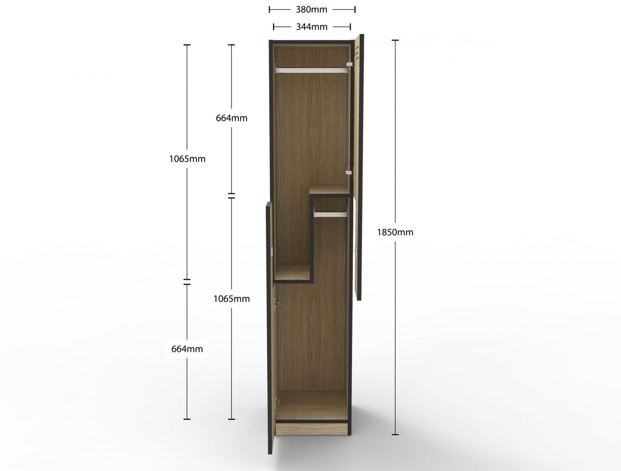 RL Step Door Melamine Locker