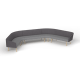 OL Willow Fabric Upholstered Reception Area 8 Seater Corner Sofa