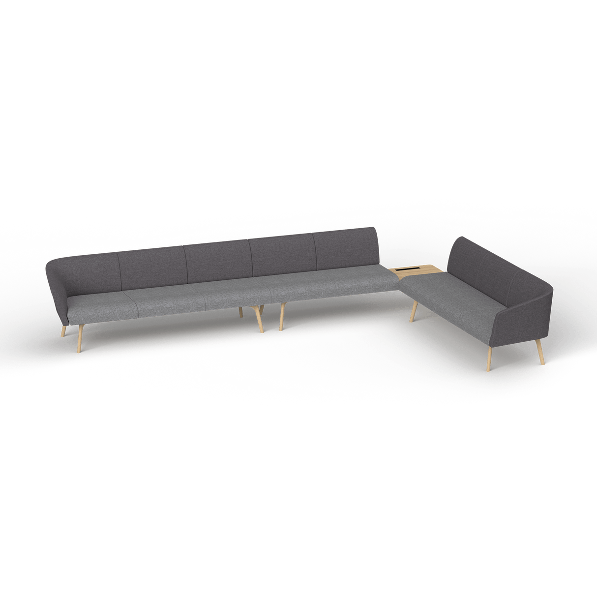 OL Willow Reception Area 8 Seater Sofa with Side Table