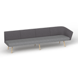 OL Willow Fabric Upholstered 4 Seater 1 Arm Reception Area Sofa