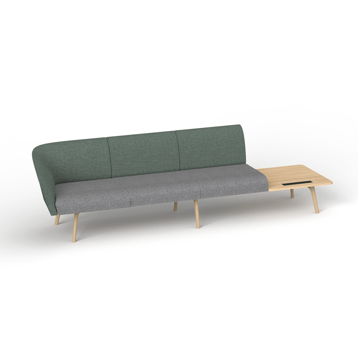 OL Willow Fabric Upholstered Reception Area Sofa with Side Table