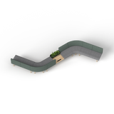 OL Willow Fabric Upholstered 8 Seater S Pattern Reception Area Sofa