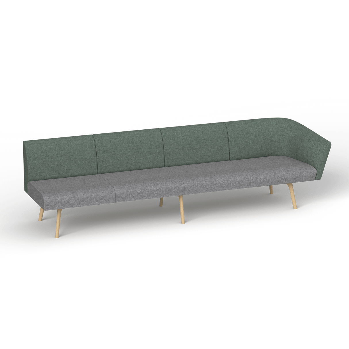 OL Willow Fabric Upholstered 4 Seater 1 Arm Reception Area Sofa