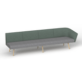 OL Willow Fabric Upholstered 4 Seater 1 Arm Reception Area Sofa