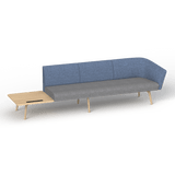 OL Willow Fabric Upholstered Reception Area Sofa with Side Table