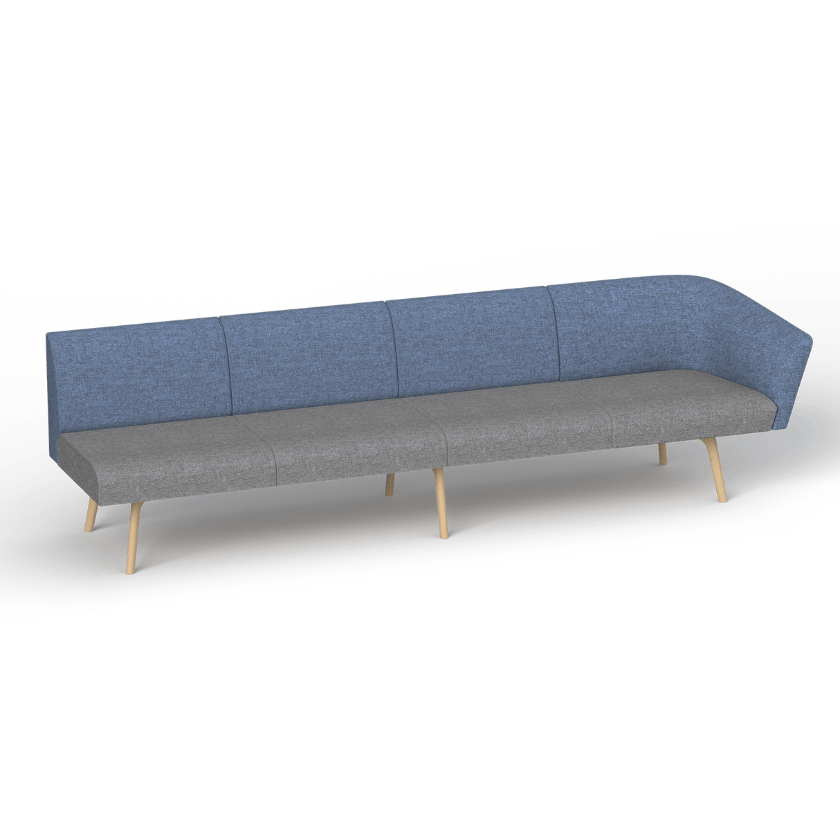 OL Willow Fabric Upholstered 4 Seater 1 Arm Reception Area Sofa