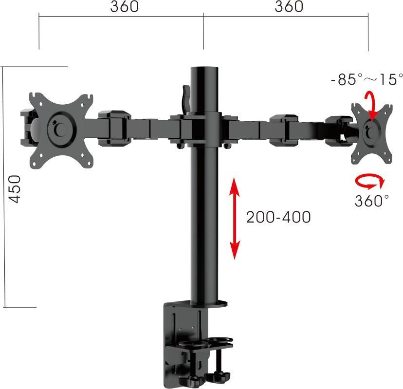 RL Revolve Dual Monitor Arm