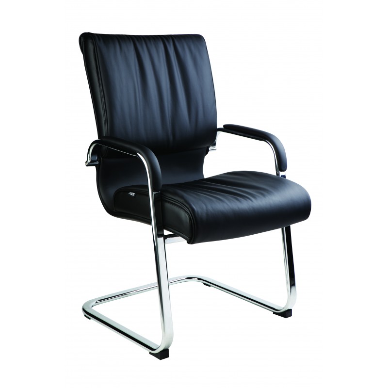 MA Lexus Chrome Cantilever PU Upholstered Arm chair
