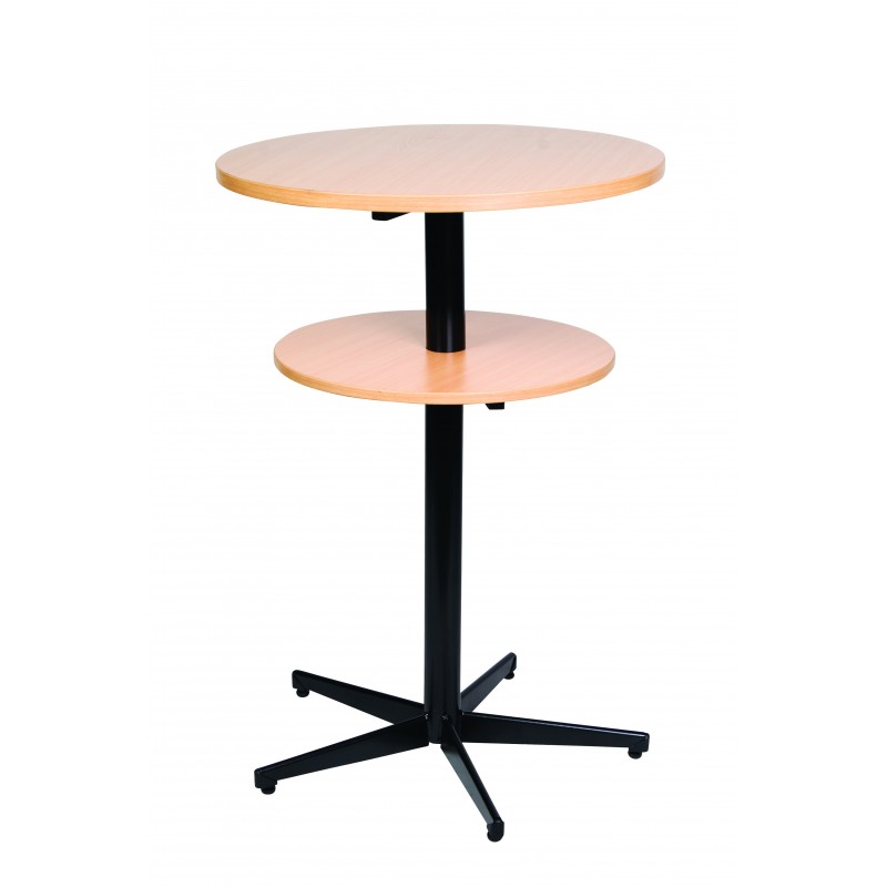 MA Centre Pedestal Base Bar Table Round Top with Shelf