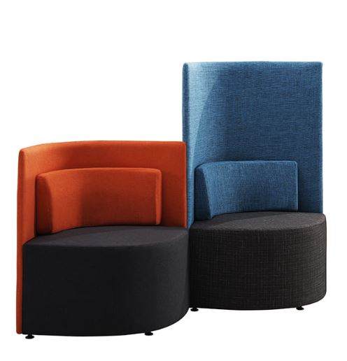 ST Leaf Low Back Fabric Upholstered Breakout Seating