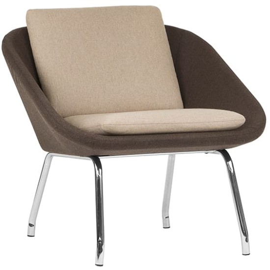 ST Opera Chrome Leg Fabric Upholstered Breakout Chair